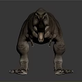 Tyrannosaurus Rex 3D Model With Open Mouth Sharp Teeth And Long Tail