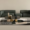 Modern Baxter Sofa Coffee Table Combo 3d model