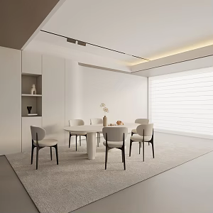 Modern dining table 3d model