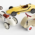 Vintage Classic Racing Electric Toy Cars With Colorful Styles And Wooden Elements For Kids Play