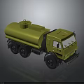 Yellow Tanker Truck 3D Model With Large Storage Tank And Vehicle Structure