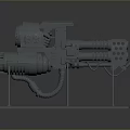 3D Model Of Industrial Mechanical Device With Motor Cylindrical Tube And Base Stand