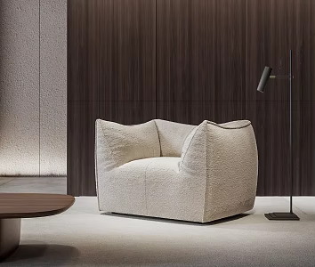 B & B Italia LE BAMBOLE Single Sofa Fabric Single Sofa Chair 3d model