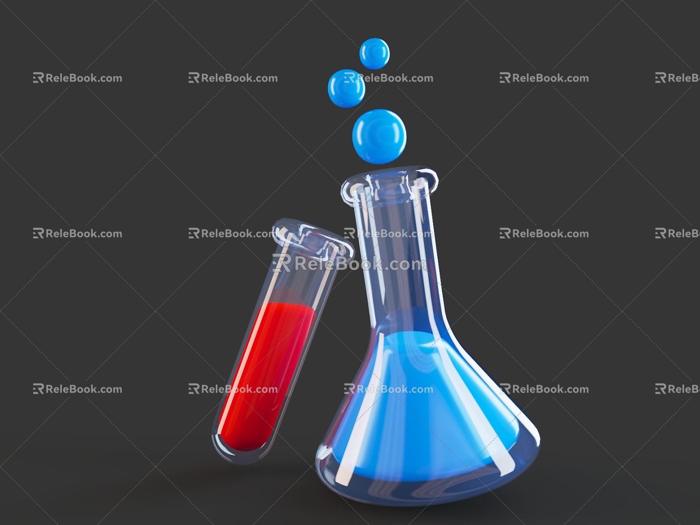 Cartoon style chemical flask Chemical Flask chemical experiment teaching props medical experiment blood drawing 3d model