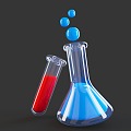 Cartoon style chemical flask Chemical Flask chemical experiment teaching props medical experiment blood drawing 3d model