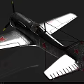 Vintage Gray Fighter Plane With Red Star Emblems On Wings And Propeller Details