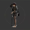 Futuristic Character Outfits With Mechanical Armor And Gear For Two Figures
