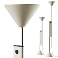 Modern Minimalist Floor Lamp With Conical Shade And Sleek Metal Stand Design