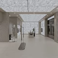 Modern Clothing Store Interior Design With Mannequin Display And Minimalist Tables