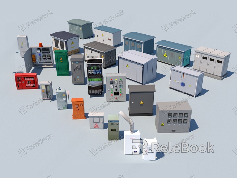 Power station equipment room model