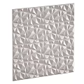 Gray and White Geometric 3D Wall with Triangular Pattern and Textured Design