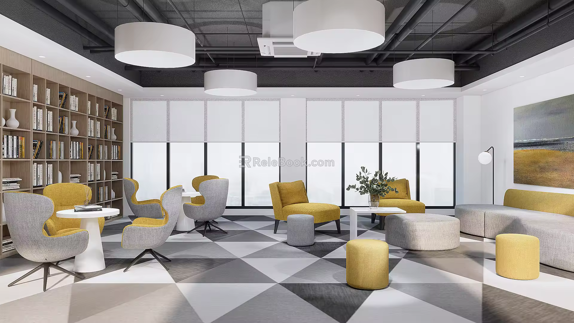 Modern Rest Area Office Rest Area 3d model
