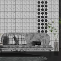 Modern Multiplayer Sofa Casual Sofa 3d model