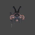 Horror Game Movie Character With Tentacles Scars Collar And Muscular Body