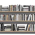 Modern Wall Shelf Book Combination Extracurricular Book Ornaments 3d model