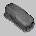 Mysterious Covered Car With Full Body Black Cloth Covering Vehicle Exterior