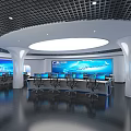 modern command center 3d model