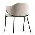 Modern Upholstered Chair With Metal Legs Available In Multiple Color Choices