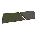 Square Paving Dual Pattern With Grass Hexagonal And Gray Grid Surface Design 3d model