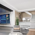 modern monitoring room monitoring center control center 3d model