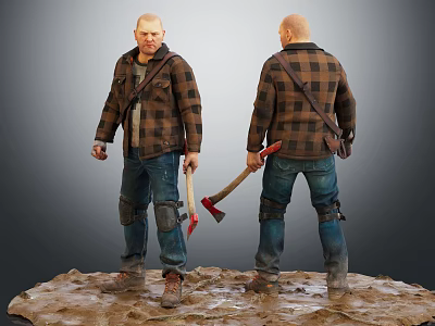 The Modern Man Worker 3d model