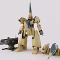 Collectible Robot Model Figure With Weapon Attachment And Component Parts