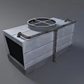 Industrial Equipment Square Metal Structure with Circular Grid Top and Connected Pipes for Industrial Applications