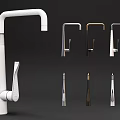 Stylish Modern Water Faucets in Silver Black Gold and White Color Designs