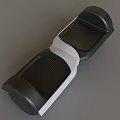 Modern Electric Hoverboard With Black White Design And Dual Anti Slip Footboard