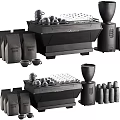 Modern Daily Use Coffee Household Appliances With Grinder Machine Cups And Bean Bags