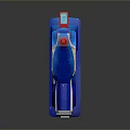 NASA Themed Toy Gun Design With Blue White Red Colors And Logo