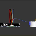 Colorful Wired Electronic Components With Integrated Circuit Board And Motor Actuator