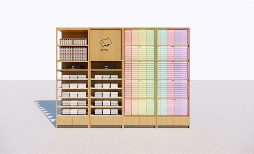 modern shelf supermarket shelf 3d model