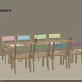 Kids Table With Colorful Wooden Chairs Ideal For Children Play Study And Activities