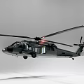 Modern Military Helicopter In Flight Showcasing Rotors And Body Details