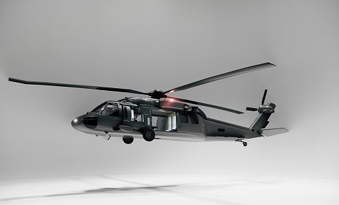 American classic Black Hawk aircraft 3d model