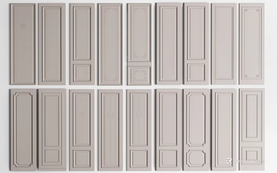 Modern Wall Panels Featuring Various Decorative Patterns And Design Styles For Home Interiors 3d model 