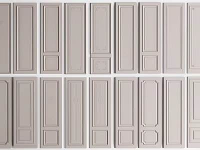 Modern Wall Panels Featuring Various Decorative Patterns And Design Styles For Home Interiors 3d model