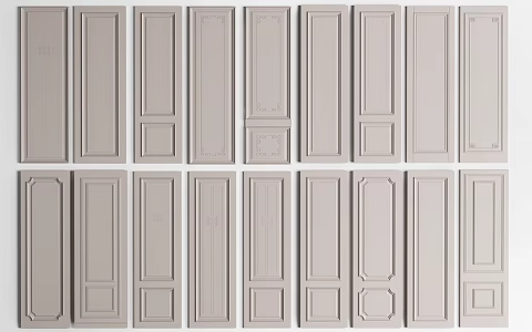 European-style wall panel European-style line European-style gypsum board 3d model