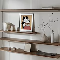 Modern Wall Storage Rack Decorative Rack 3d model