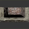 Traditional Fireplace Design With Brick Chimney And Ornate Carved Stone Mantel Details
