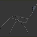 Blue Folding Deck Chair with Metal Frame and Breathable Mesh Fabric for Outdoor Relaxation