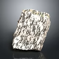 Natural Textured Stone Block With Gray And White Patterns For Decorative Use 3d model