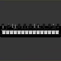 Modern Music Keyboard With White Keys Control Knobs And Black Design For Daily Use