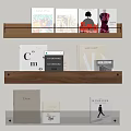Bookshelf Books Book Decorations 3d model