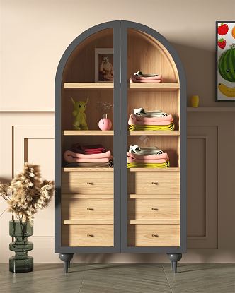 American Style Wardrobe Entrance Side Cabinet 3d model