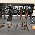 Variety Of Fitness Equipment Including Treadmill Dumbbells And Fitness Ball In Gym Setting