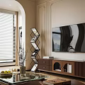 French Dining Room Sofa Combination Dining Table Combination 3d model