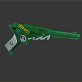Green FUNPOP Toy Gun With Silver Accents And Modern Playful Design