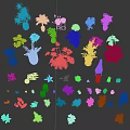 Diverse Bonsai and Potted Plants Collection With Various Sizes Shapes and Pot Styles